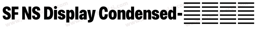 SF NS Display Condensed字体转换
